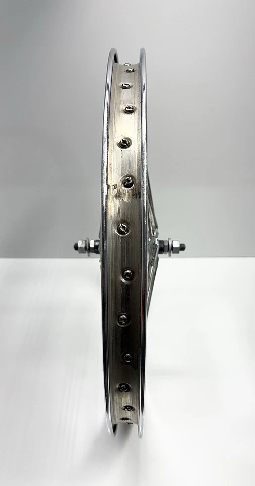 Vintage Original 1983 Chrome CMC Old BMX 20” Chrome Front Rim King Kong KK Hub - Image 4 of 4