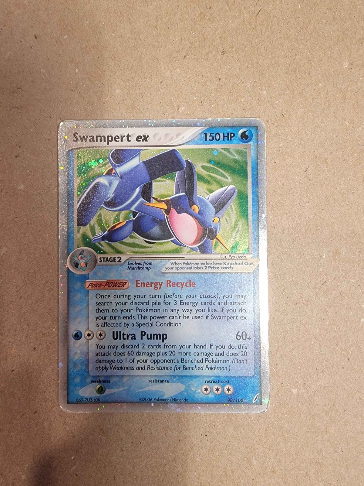 Pokemon TCG Swampert EX #98 EX Crystal Guardians NM