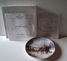 Seltmann Weiden - C 1092 - Wandteller Sammelteller "Die Schlittenfahrt" - OVP 