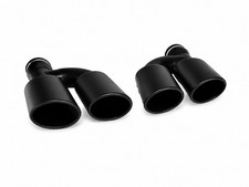 Endrohre Auspuffblende für Mercedes C-Klasse W204 W203 schwarz oval Endrohrsatz