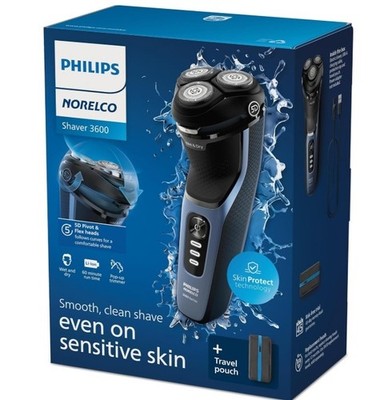Philips Norelco Shaver 3600 Series, Wet and Dry Electric Shaver, P-Cap,