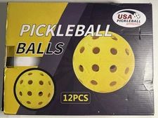 12 Pack Pickleball Balls Set Standard 40 Holes Ball Meet USAPA Standard