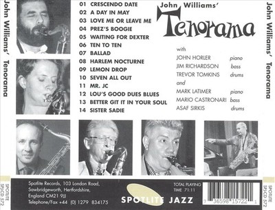 JOHN WILLIAMS (VOCALS) - TENORAMA NEW CD