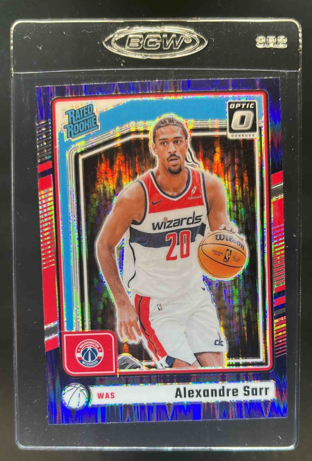 2024-25 Donruss Optic Alexandre Sarr Rated Rookie Purple Shock RC #276 Wizards