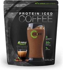 CHIKE Triple Shot Espresso & Cream Protein Iced Coffee, 20 G Protein, 3...