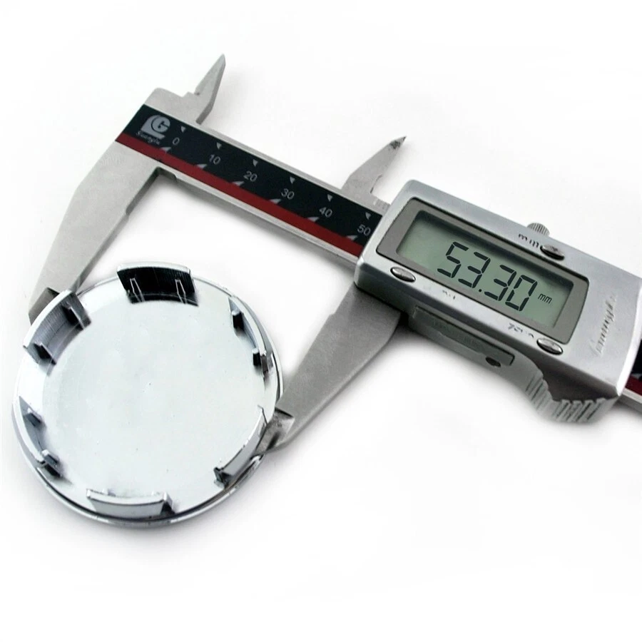 4 Pcs Modified ABS Low Profile Black Car Wheel Center Hub Caps 8 Teeth Fixed — 第 4/4 张图片