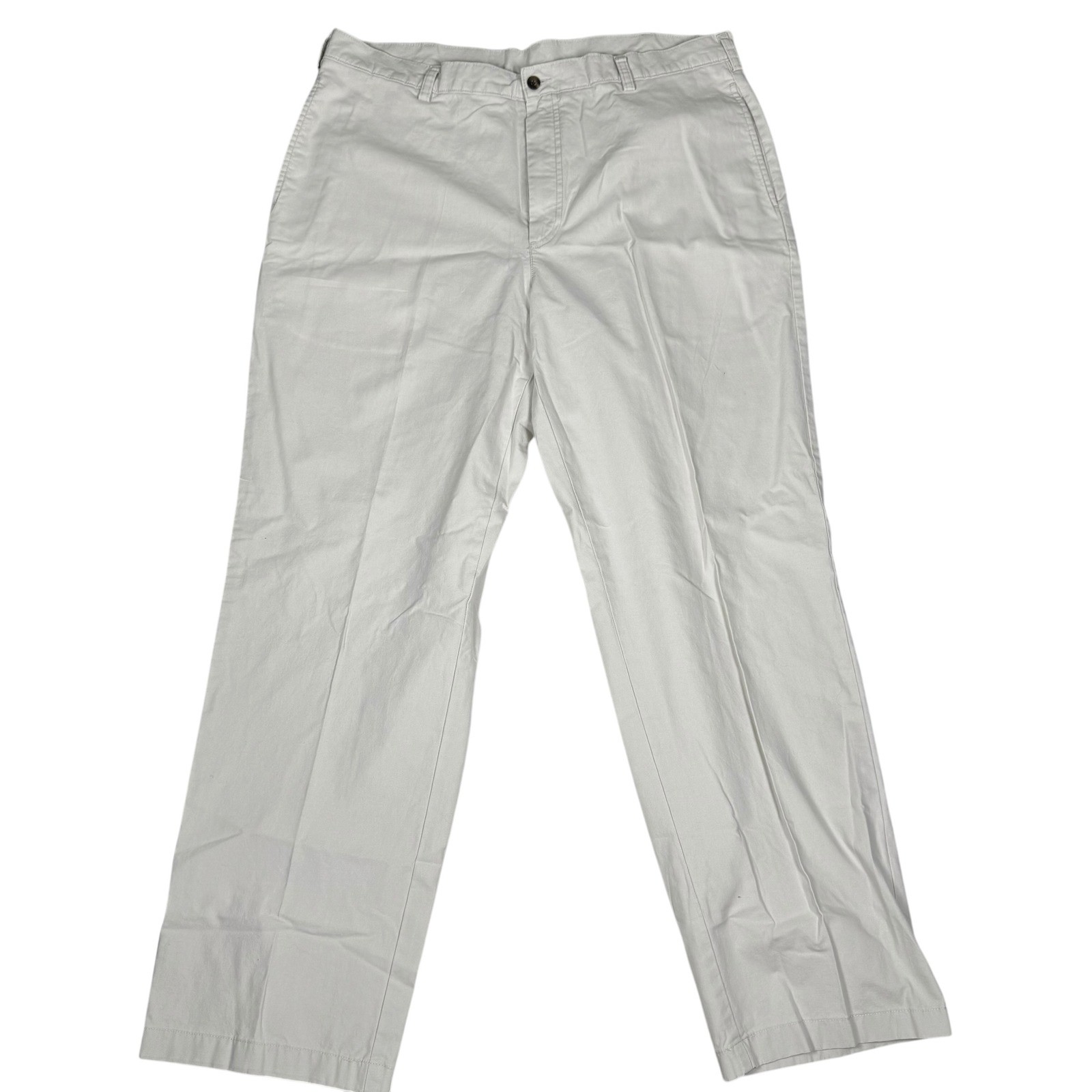 LL Bean Mens Natural Fit Chinos 38x32 Light Stone Cotton Straight Leg Pants