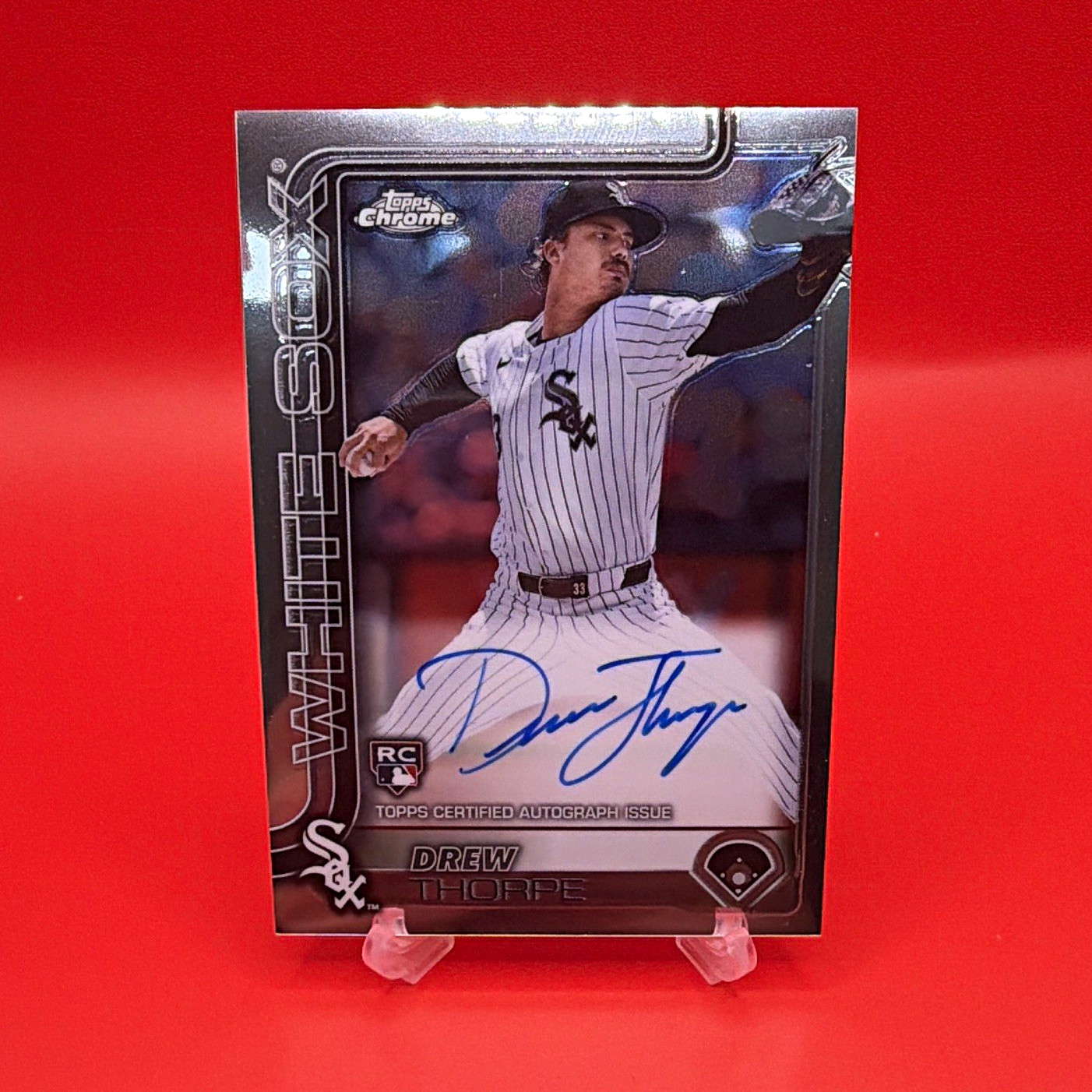 Topps 2025 Chrome Rookie Autographs Drew Thorpe RC Auto #RA-DT White Sox