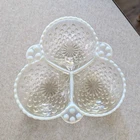 Vintage Anchor Hocking  Hobnail Moonstone Opalescent Relish Dish/Candy Dish