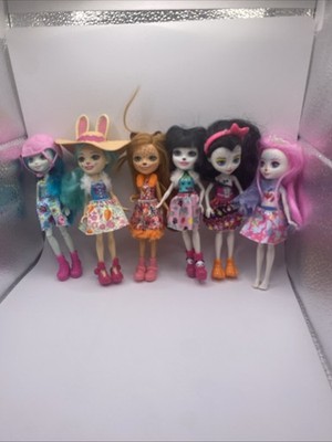 Enchantimals Saffi Swan, Penguin, Taylee Turtle, Cherish Cheetah,Prue panda