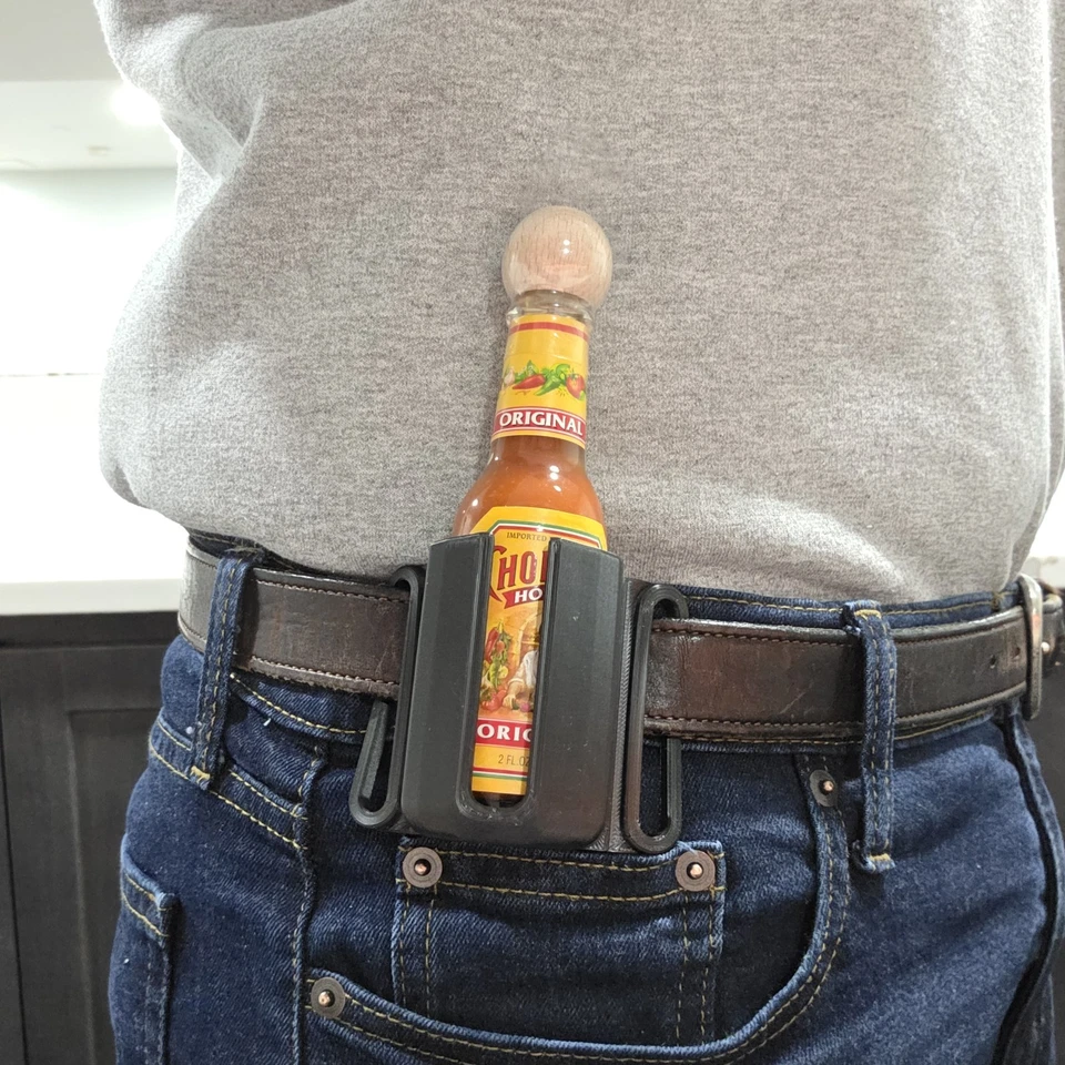 Cholula皮带皮套,迷你2盎司旅行尺寸战术热酱瓶架 — 第 2/4 张图片