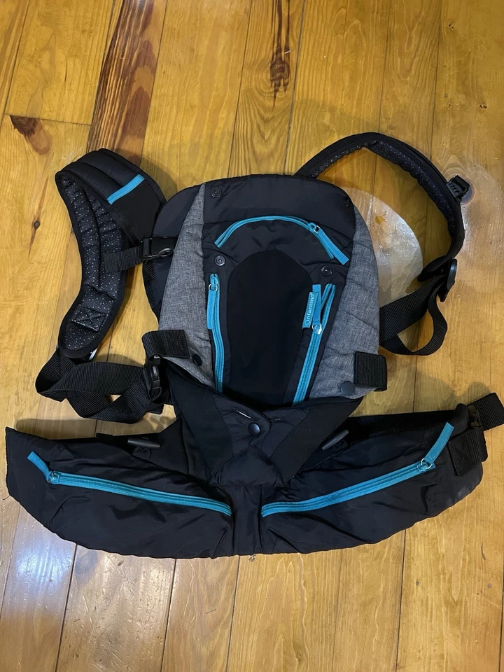 Переноска для переноски Infantino серая один размер подходит для всех вмещает до 40 фунтов спереди/сзади - Изображение 2 из 4