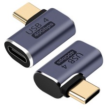 Usb C Adapter 40gbps2 Pack Usb C Male To Female Adapter Right Angle Usb 4.0 Ty