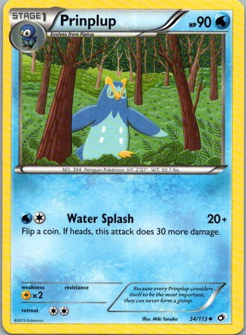 Prinplup 34/113 Legendary Treasures Regular