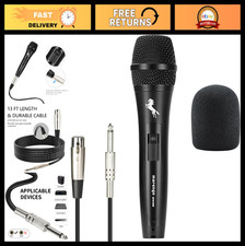 Dynamic Vocal Microphone for Karaoke, Wired Handheld Mic with On/Off Switch, 13f