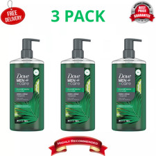 Dove Men Care Coastal Cedar Body Wash 26oz Plant Based Cleanser, 3 Pack