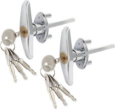 2 Pack Garage Door T-Handle Lock with 8 Keys, T-Handle Universal Lock for Gar