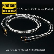 16Cores OCC Copper Silver Plated Headphone upgraded Cable For AKG N30 N40
