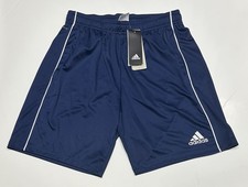 NEW, ADIDAS Climalite Men's Navy Athletic Shorts with White Piping