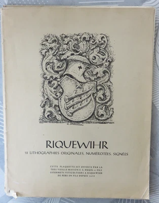 Alsace - RIQUEWIHR 12 LITHOGRAPHIES ORIGINALES, NUMEROTEES, SIGNEES - 1950 - Photo 1/4
