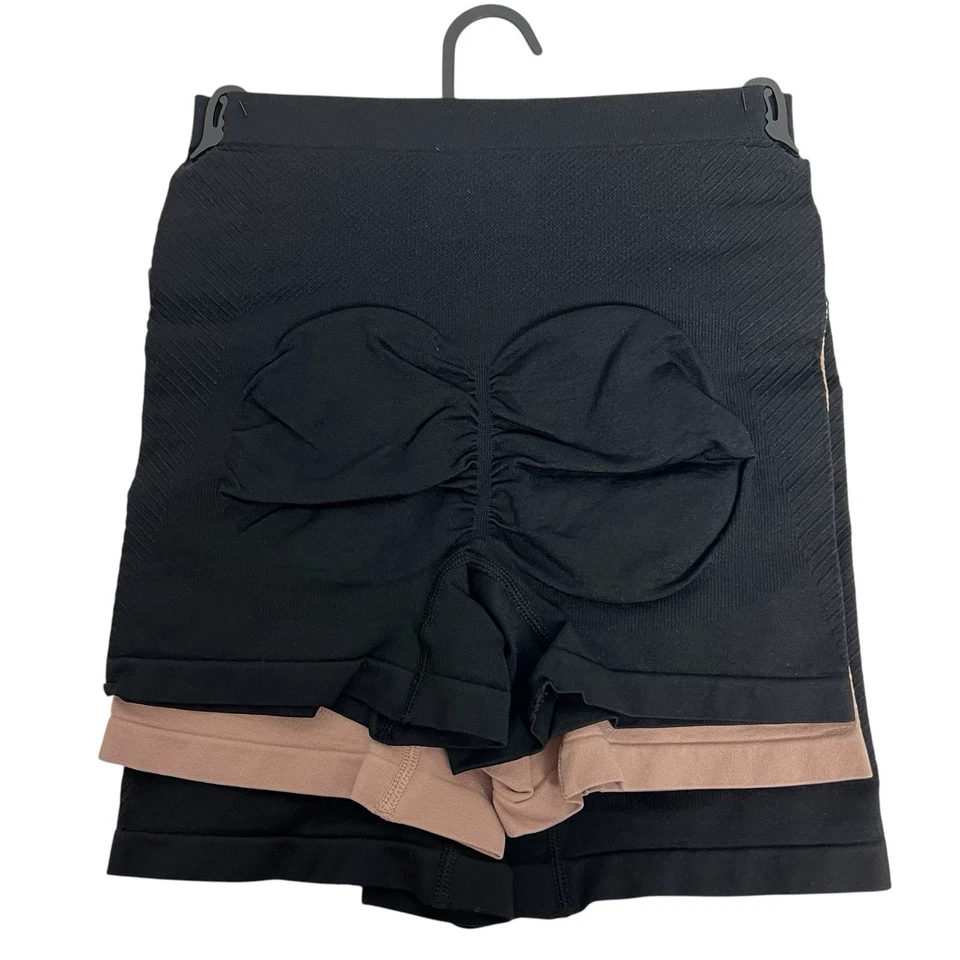 Женские бесшовные формирующие шорты Nicole Miller размер Small разноцветные упаковка/3 высокая талия - Изображение 2 из 4