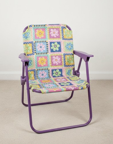 Vintage 90s Y2K Kids Girls Room Decor Small Folding Chair