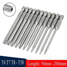 Long Reach Torx Star Hex Security Bit Set Tamper Proof Screwdriver Bit Hole