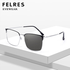 Occhiali miopia 160 mm metallo montatura grande quadrati uomo tempo libero