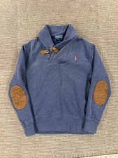 Polo Ralph Lauren Boys Shawl-Collar Sweater Red Knit Youth Side S (8)