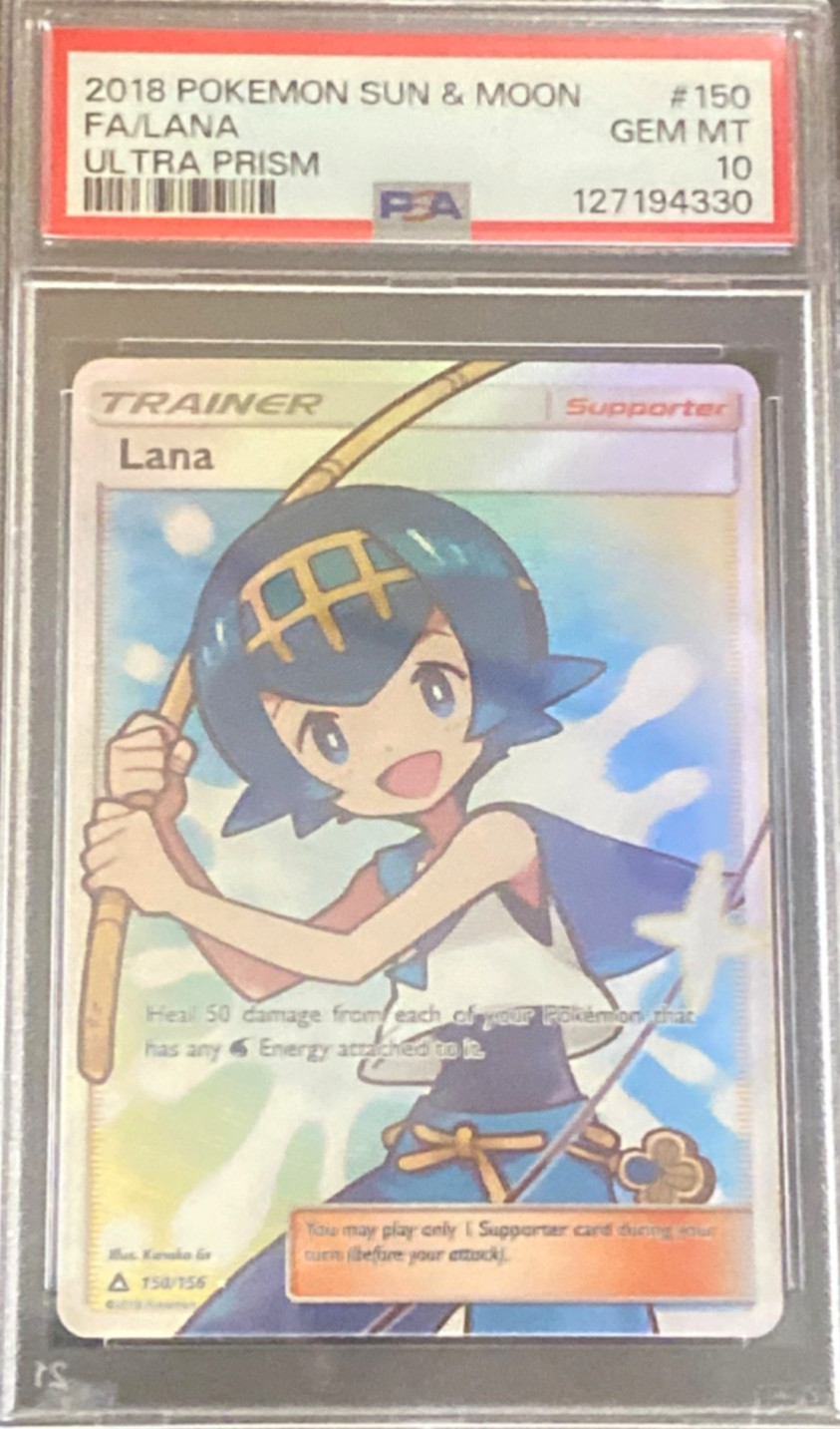 PSA 10 Lana #150/156 2018 Pokemon Sun & Moon Ultra Prism Full Art Card