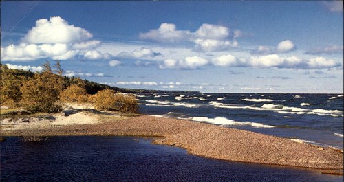 Cartolina Lake Superior Copper Country Shore Eagle River Michigan non spedita c.1990