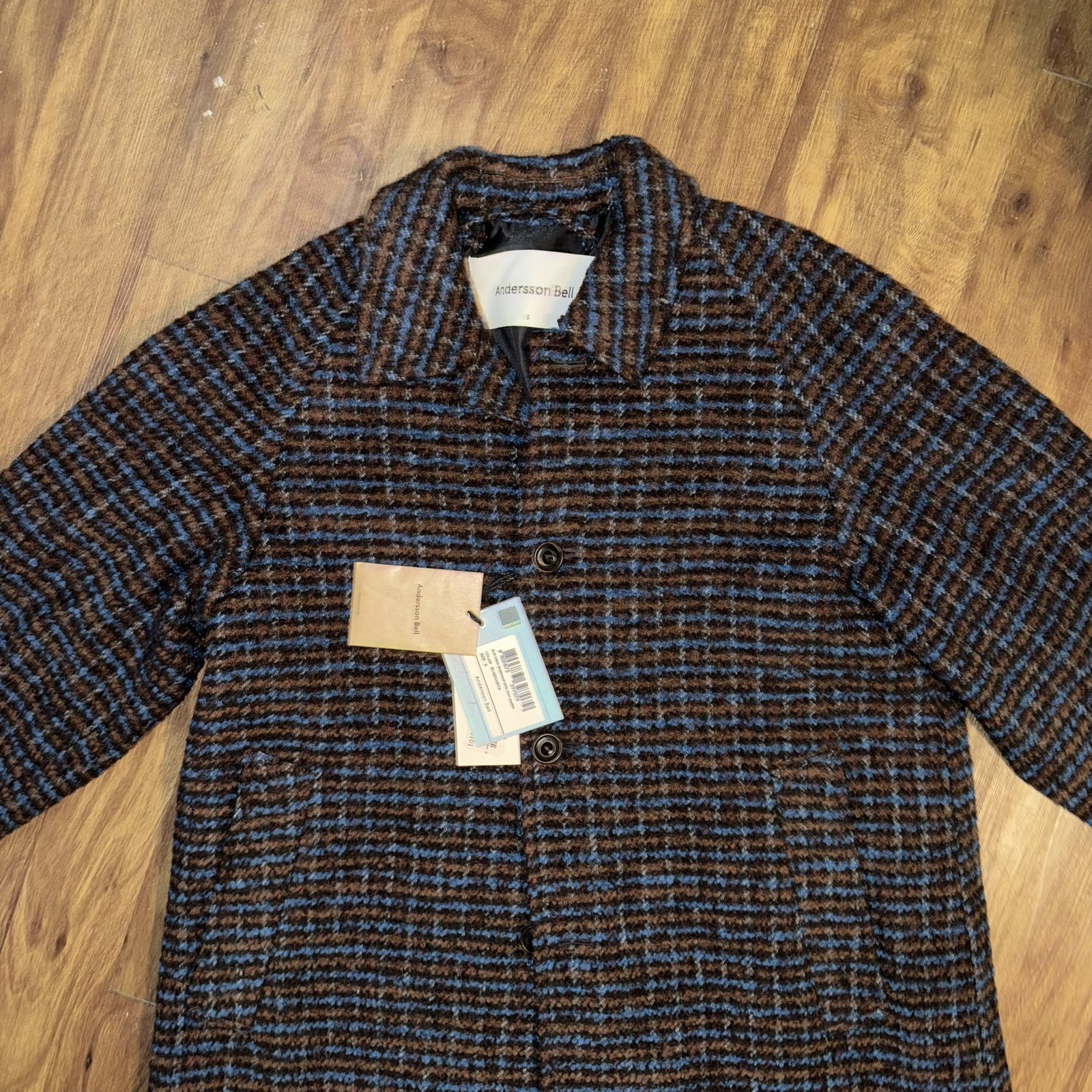 Andersson Bell Balmacaan NWT Wool Coat Blue Small Fits L/XL New