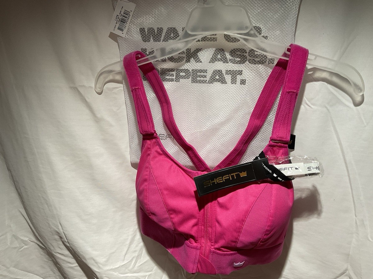 Shefit Ultimate Berry Pink Sports Bra High Impact Luxe New With Tags & Bag View 2