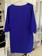 Banana Republic Petite Navy Blue Textured Sleeveless Sheath Dress — listing 4