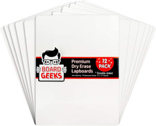 Bigtime 12 Pack 9X12 Classroom Whiteboards for Kids - Small Double-Sided White B