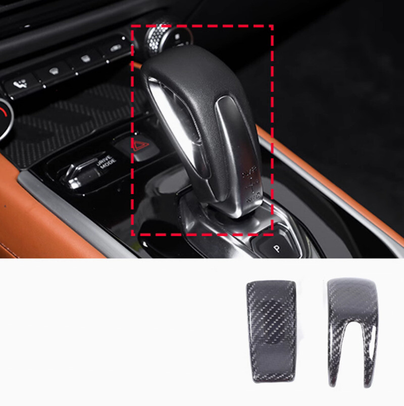 For Lotus EMIRA 2021-2024 Real Carbon Fiber Gear Head Shift Knob Cover Grip Trim