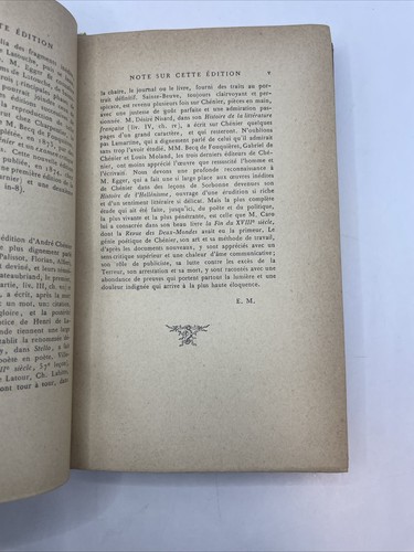 Poetical Works Of Andre Chenier ca1884 Hardcover French L2,7 - Picture 13 of 22