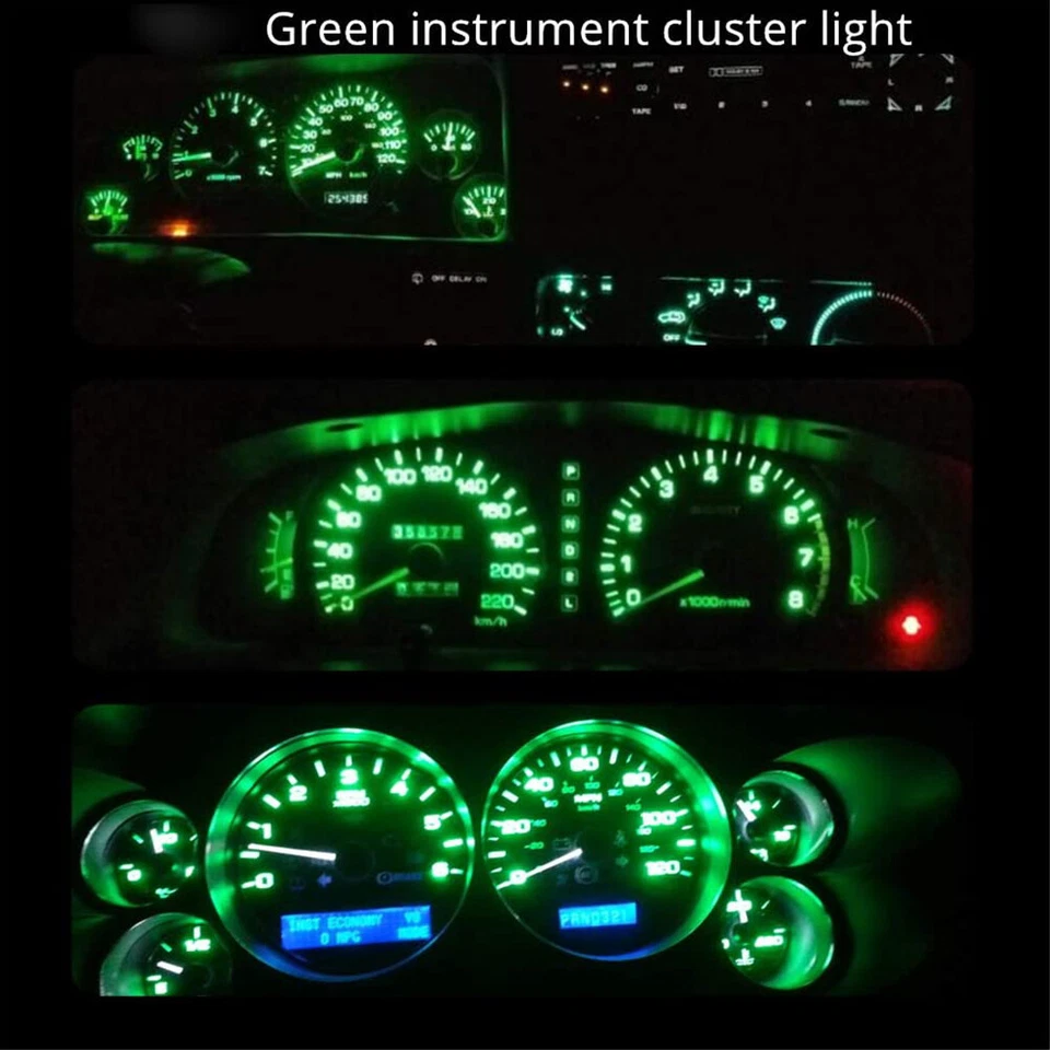 Kit de tablero LED verde para Ford Bronco F150 F250 F350 1992-1996 Foto 4 de 4