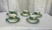 Set Of 5 STUDIO NOVA French Tulip L3302 Cups & Saucers