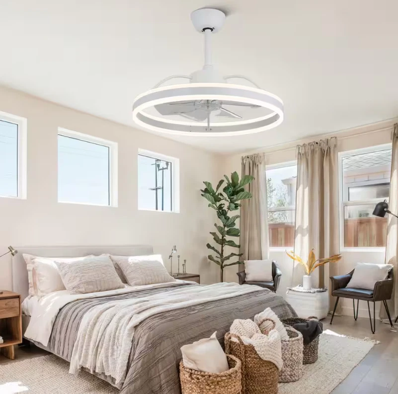 Oaks Aura Modern Celing Fan DC2402-W Modern Smart Ceiling Fan with Lights+Remote - Image 3 of 4