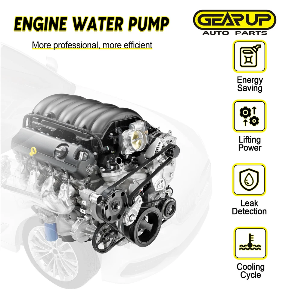 Bomba de agua de refrigeración del motor para Jeep DJ5 J10 CJ7 1975-1979 American Motors Spirit Foto 4 de 4