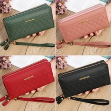Ladies Wallet Women Wristlet Long Leather Card Holder Phone Case Clutch Handbags
