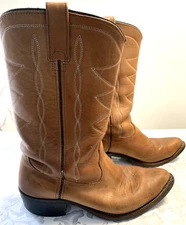 Double H Boots Womens Sz 9D Leather Tall Western Cowboy Country Made in USA
