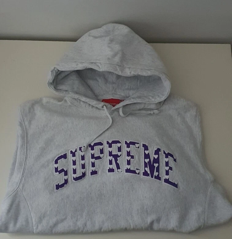 SS21 Supreme Hearts Arc hooded sweatshirt M medium hoodie Ash grey