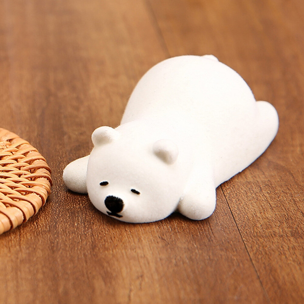 3 Pcs Polar Bear Ornaments Figurines Statue Toy The Animal Animals