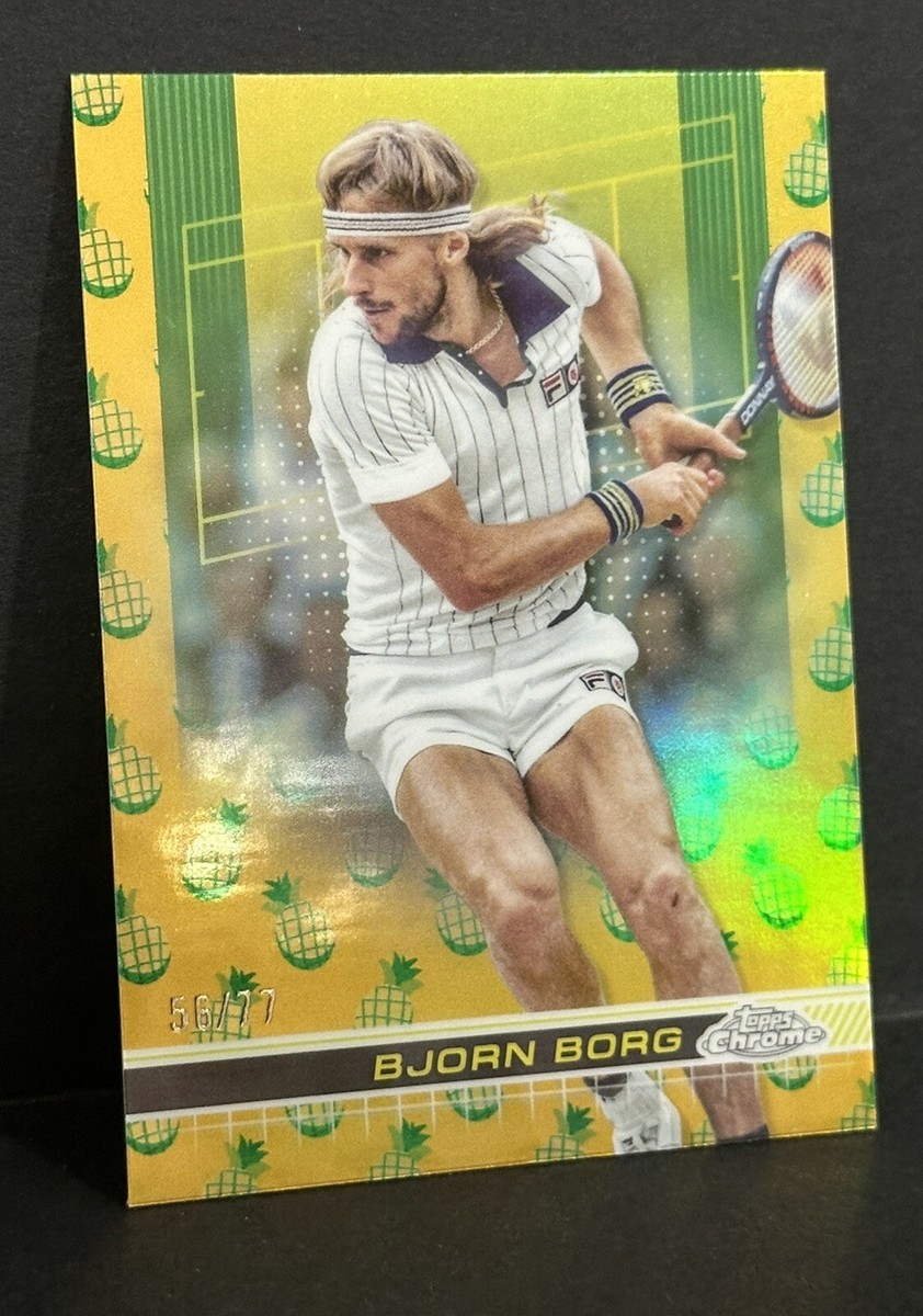 2024 Topps Chrome Tennis Legend Bjorn Borg Pineapple Refractor /77