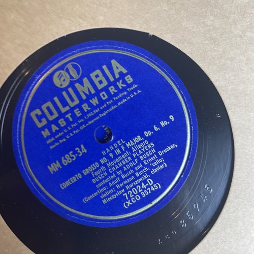 12" 78 RPM Set (10) Adolf Busch-Handel: Twelve Concerti Gross Op. 6/Set MM-685 - Picture 8 of 21