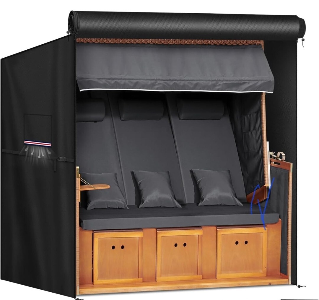 Cubierta de silla de playa LAMUNI a prueba de viento cubierta de mimbre para sillas de playa C1