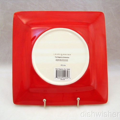 Laurie Gates REGENCY RED Square Salad Plate(s) 9 1/8" EXCELLENT - Picture 4 of 5