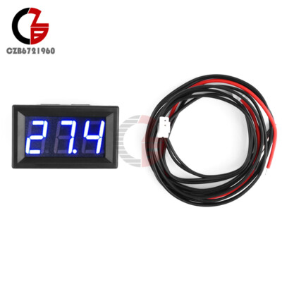 Thermomètre Digital Intelligent DC12V Avec Sonde NTC Étanche - Affichage Rouge/Bleu/Vert